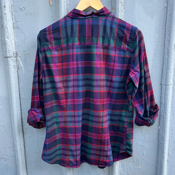 Eddie Bauer Plaid  Flannel button down, size M - Picture 2 of 10